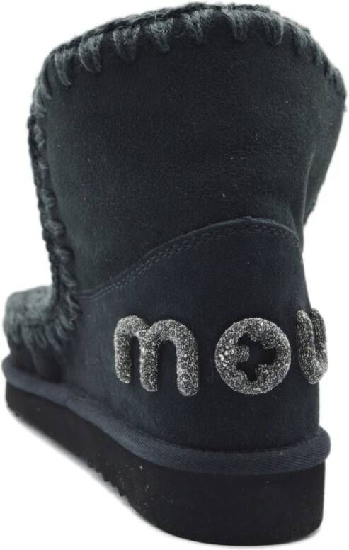 Mou Glitter Logo Laarzen Black Dames