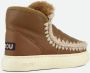 Mou Eskimo Sneaker Bold Haakdetails Dubbelzijdig Schapenvacht Brown Dames - Thumbnail 4