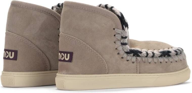 Mou Handgemaakte Mini Eskimo Sneaker Grijs Gray Dames