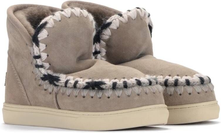 Mou Handgemaakte Mini Eskimo Sneaker Grijs Gray Dames