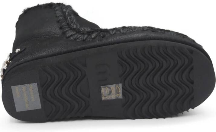 Mou Handgemaakte Rhinestone Logo Sneakers Zwart