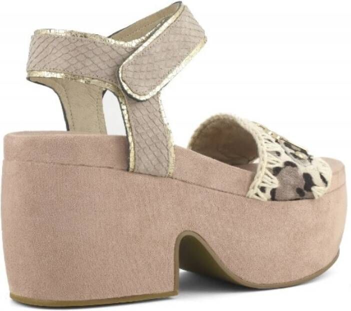 Mou High Heel Sandals Beige Dames