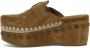 Mou 611001A Sabot Klomp Plain Vrouwen Brown Dames - Thumbnail 8