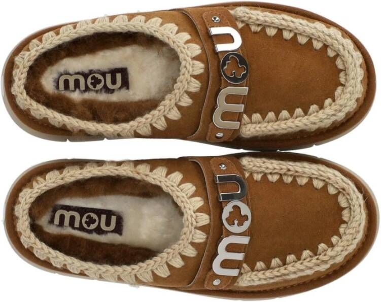 Mou Metalen Logo Cognac Klomp