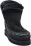 Mou Tronchetti Eskimo Inner Wedge Short Big Letter Metallic Logo Zwart Dames - Thumbnail 18