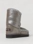 Mou Metallic Gebreide Rand Enkellaarzen - Thumbnail 2