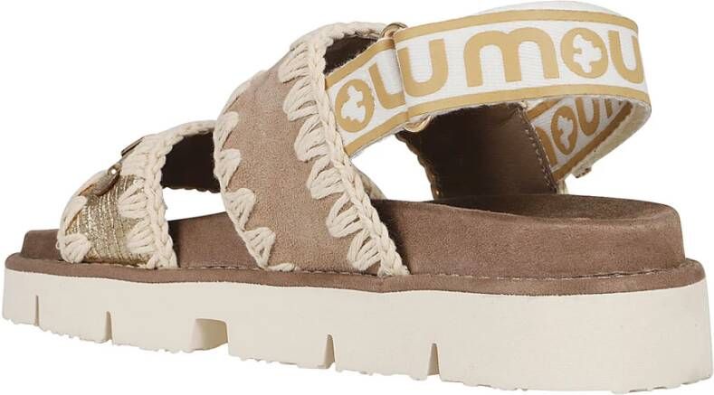 MOU Sandalen Dames New Bio Sandal Maat: 39 Materiaal: Suède Kleur: Beige - Foto 4
