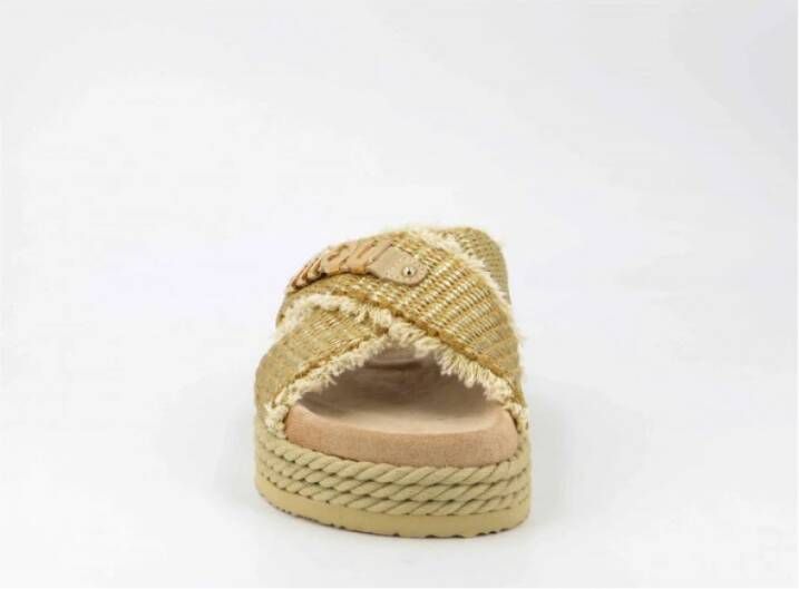 Mou Raffia Criss Cross Sandalen