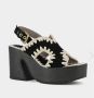 Mou Raffia Platform Back Strap Sandalen - Thumbnail 2
