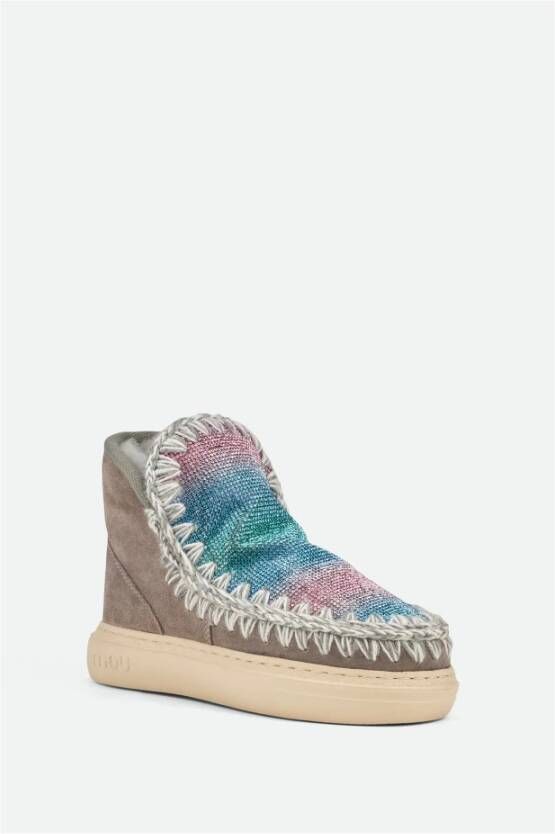 Mou Regenboog Eskimo Sneakers Brown Dames