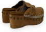 Mou 611001A Sabot Klomp Plain Vrouwen Brown Dames - Thumbnail 5