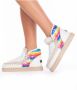 Mou Regenboog Witte Leren Sneakers - Thumbnail 5