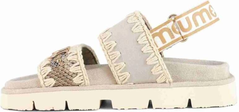 Mou Stijlvolle Sandaal Beige Dames