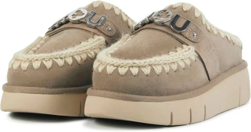 Mou Taupe Pantoffels Beige Dames