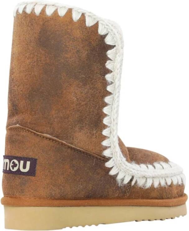Mou Vintage Sheepskin Bruine Winterlaarzen Brown Dames