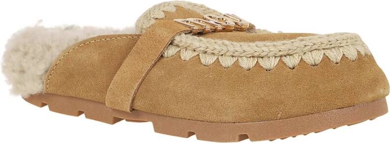 Mou Winter Bio Slide Logo Brown Dames