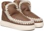 Mou Eskimo Sneaker Bold Haakdetails Dubbelzijdig Schapenvacht Brown Dames - Thumbnail 2