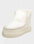 MOU Enkellaarsjes Dames Pantoffels Damesschoenen Leer Eskimo snkr bold Gebroken wit - Thumbnail 5