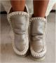 Mou Metallic grijze leren enkellaarzen Gray Dames - Thumbnail 6