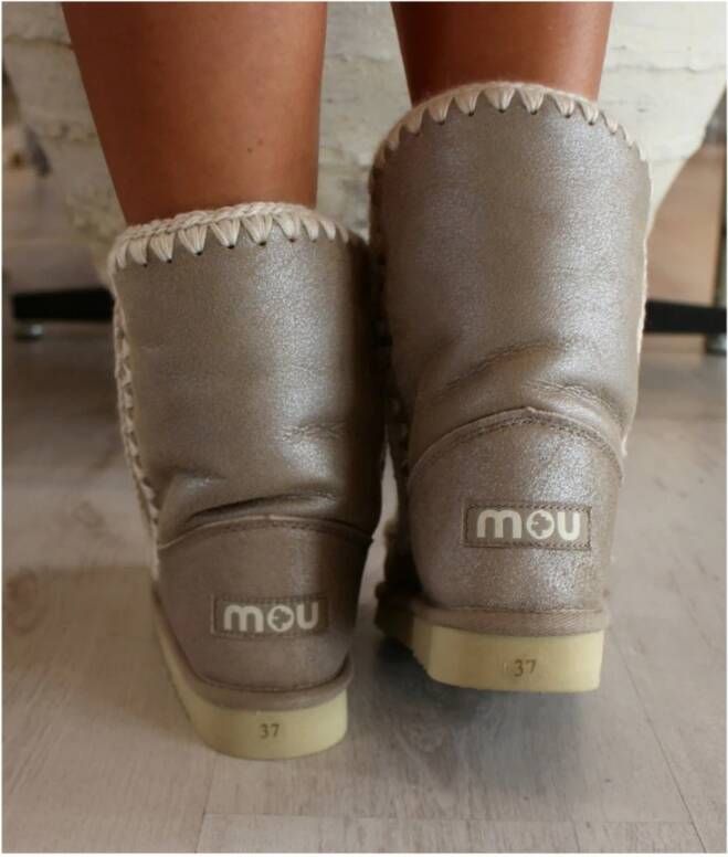 Mou Winterlaarzen Beige Dames