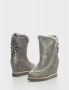 Mou Dames Zilveren Casual Leren Enkellaars Gray Dames - Thumbnail 8