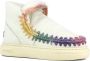 MOU Enkellaarsjes Dames Pantoffels Damesschoenen Leer Esk Bold Rainbow Wit combi - Thumbnail 3