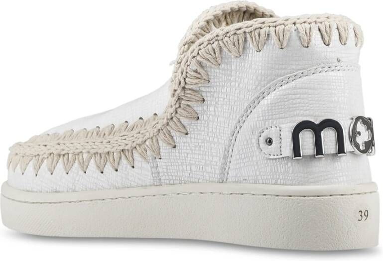Mou Witte Zomer Leren Sneakers