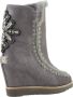Mou Dames Zilveren Casual Leren Enkellaars Gray Dames - Thumbnail 21