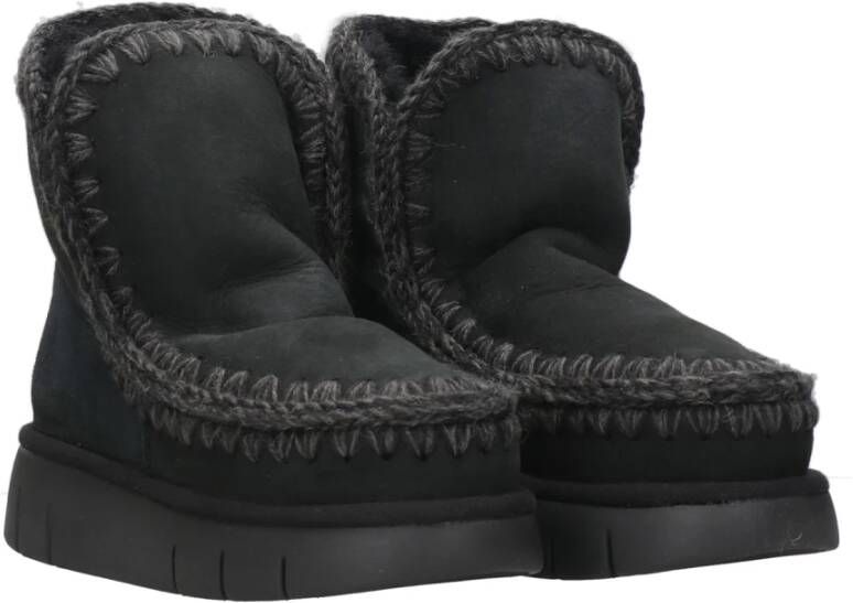 Mou Zwarte Enkellaars Eskimo 18 Bounce Black Dames