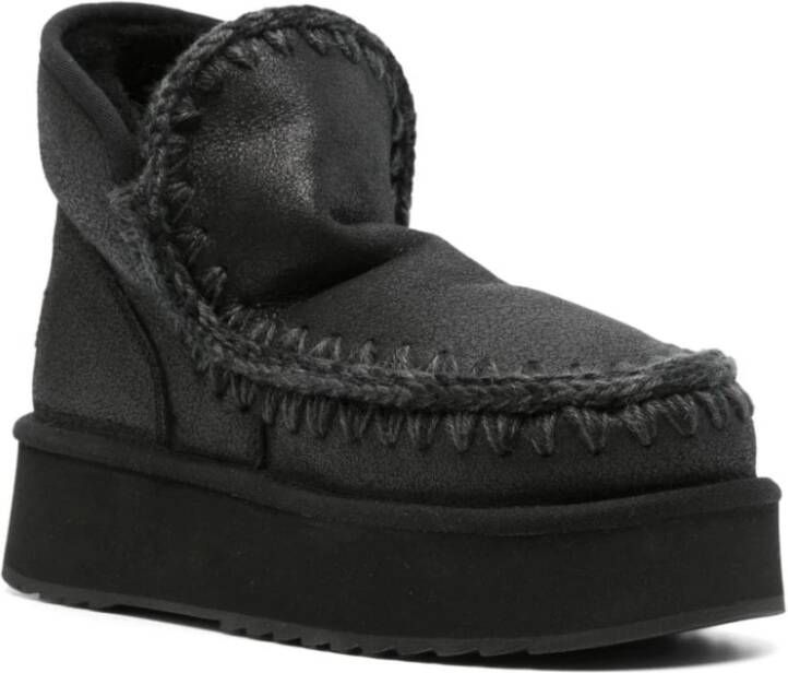 Mou Eskimo Bounce 24 Maxi Stitching Black Dames