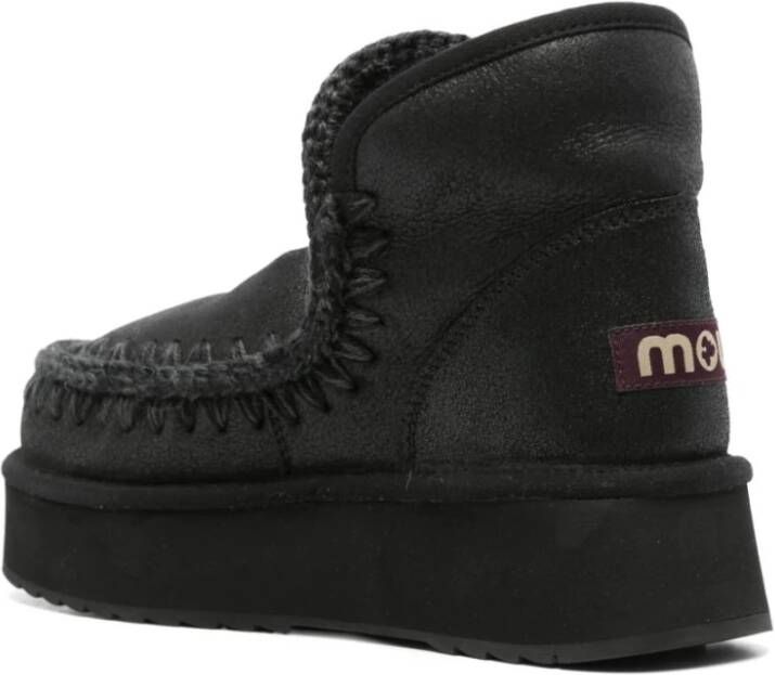 Mou Eskimo Bounce 24 Maxi Stitching Black Dames