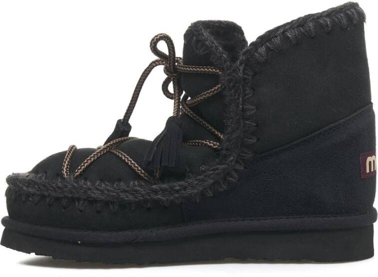 Mou Zwarte Enkellaarzen Aw24 Black Dames