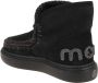 Mou Zwarte platte schoenen met ronde neus en ruwe wollen stiksels Black Dames - Thumbnail 11