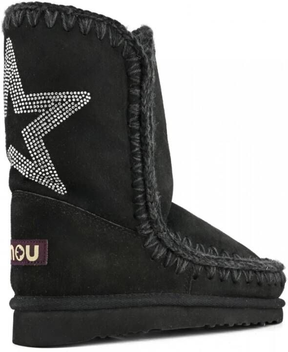 Mou Zwarte Eskimo Laarzen met Sterpatroon Black Dames