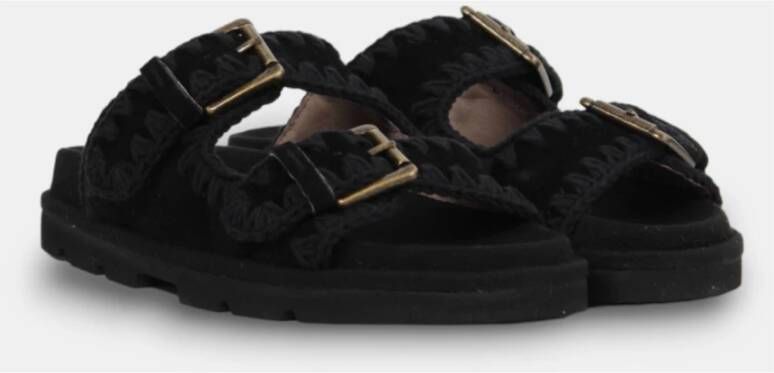 MOU Slippers Dames Low Bio Sandal 2buckles Monoch Maat: 37 Materiaal: Suède Kleur: Bruin - Foto 6