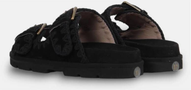 MOU Slippers Dames Low Bio Sandal 2buckles Monoch Maat: 37 Materiaal: Suède Kleur: Bruin - Foto 7