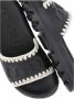 Mou Zwarte Wrap Sandalen met Crèmekleurige Stiksels Black Dames - Thumbnail 6