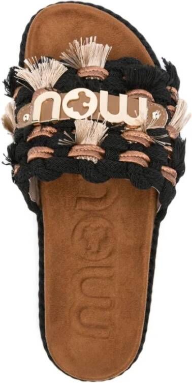 MOU Slippers Dames Monoband Rope Sandal Fringes Maat: 39 Materiaal: Textiel Kleur: Zwart - Foto 7