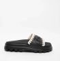 Mou Zwarte Wrap Sandalen met Crèmekleurige Stiksels Black Dames - Thumbnail 3