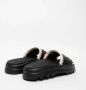 Mou Zwarte Wrap Sandalen met Crèmekleurige Stiksels Black Dames - Thumbnail 11