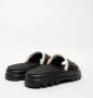 Mou Zwarte Wrap Sandalen met Crèmekleurige Stiksels Black Dames - Thumbnail 6