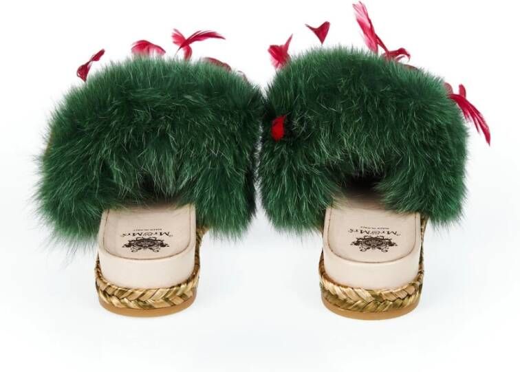 Mr&Mrs Italy Bont en Veer Sandalen Schoenen Green Dames