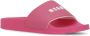 Msgm Fuchsia Rubber Slippers Front Logo Pink Dames - Thumbnail 3