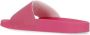Msgm Fuchsia Rubber Slippers Front Logo Pink Dames - Thumbnail 4