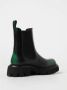 Msgm Groene Leren Chelsea Laarzen Stijlvol - Thumbnail 2