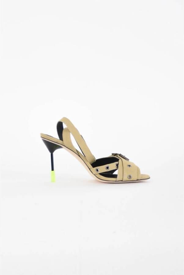 Msgm High Heel Sandals Beige Dames