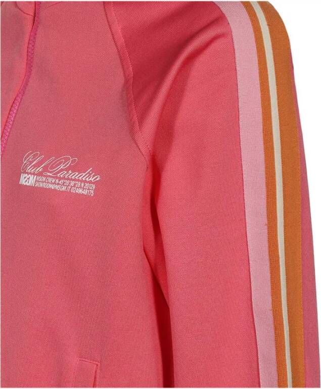 Msgm Hoodie met rits en elastische boorden