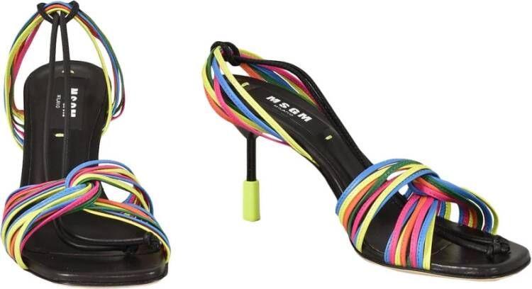 Msgm Multicolor Sandalen voor Dames Black Dames