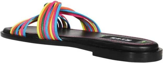 Msgm Vierkante Neus Leren Slippers