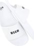 Msgm Witte Rubberen Slippers met Logo Relief - Thumbnail 2